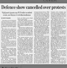 COAT against cancelled Secure Cda arms show