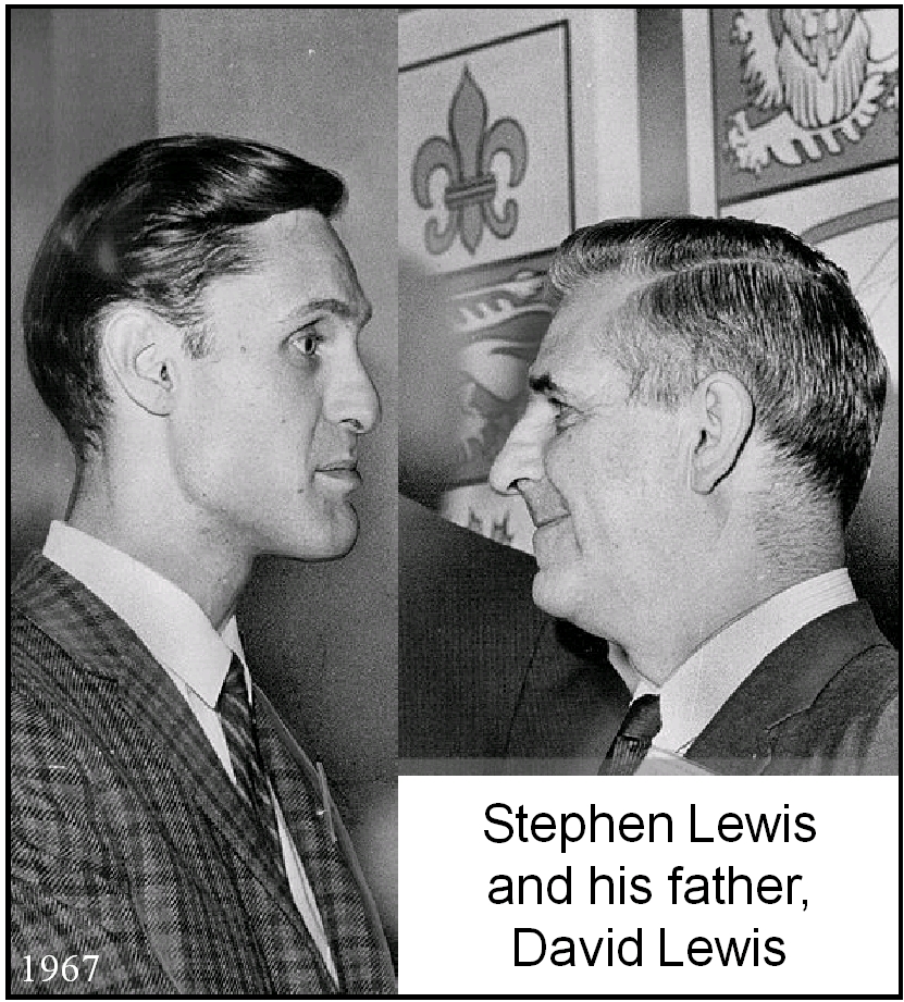 Stephen Lewis and his father, David Lewis